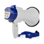 M�gaphone 25w port�e 1500 m - 120db sir�ne int�gr�e bandouli�re et microphone amovible