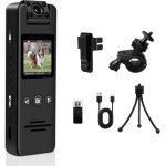 Meimie - body cam objectif rotatif 180 avec vido et audio hd 1080p mini camera pieton vision nocturne ...
