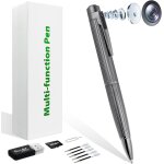 Meimie - camra stylo espion, camra cache 1080p de 64 go avec surveillance des mouvements, enregistrement ...