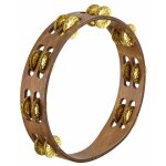 Meinl ta2vwb - tambourin bois 2 rang�es de cymbalettes - walnut brown