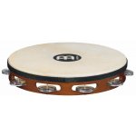 Meinl tah1aab - tambourin bois avec peau 1 range de cymbalettes - african brown