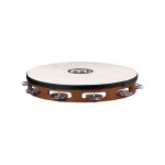 Meinl tah1ab - tambourin bois avec peau 1 range de cymbalettes - african brown