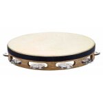 Meinl tah1wb - tambourin bois avec peau 1 range de cymbalettes - walnut brown