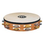 Meinl tah2msnt - tambourin bois avec peau 2 rang�es de cymbalettes - super natural