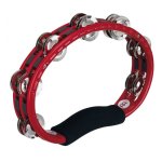 Meinl tmt1r - tambourin abs demi - lune 2 ranges de cymbalettes - rouge