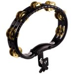 Meinl tmt2b - bk - tambourin abs demi - lune 2 ranges de cymbalettes - noir