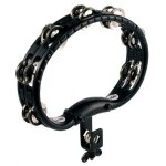 Meinl tmt2bk - tambourin abs demi - lune 2 ranges de cymbalettes - noir