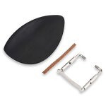 Mentonnire en bois d'bne avec bande et support en bois tendre pour violon 4 / 4