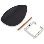 Mentonnire en bois d'bne avec bande en bois tendre et support pour violon 4 / 4