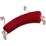 Mentonni�re pour violon, repose - epaule r�glable en alliage d'aluminium rouge avec griffes a ressort ...