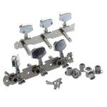 Métal argent guitare tête accordage clés peg 2 pcs Métal argent guitare tête accordage clés peg 2 pcs
