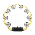 Metallglocken de poche partie de percussion tambour instrument doublerow tambourin flowershaped de musique ...