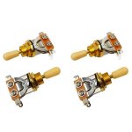 Metric 3 way short straight switch / s�lecteur de lecture pour guitare , electrique, or et beige (pack ...