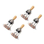 M�trique 3 voies court droite guitare pickup s�lecteur commutateur pour electrique lp pi�ces, argent ...