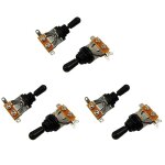 Métrique 3 voies court siècle guitare electrique, argent et noir (pack de 4) Métrique 3 voies court siècle guitare electrique, argent et noir (pack de 4)