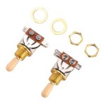 Mtrique 3 voies droite guitare interrupteur a bascule or et beige (paquet de 2)