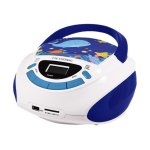 Metronic radio cd - ocean - boombox - 3 watt - blanc, bleu