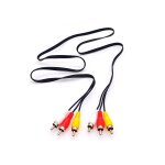 Mevronisshop - 1, 2 m c�ble composite av rouge jaune blanc 3 rca m�le vers 3 rca m�le, c�ble audio vid�o ...