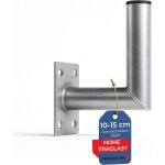 Mevronisshop - premiumx 10 - 15 cm support mural d'angle en acier galvanis� pour antenne satellite, parabole ...