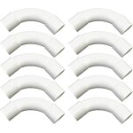 Mevronisshop - 10pcs tube electrique manchonn� en pvc coudes pour tube isolant 90 degr�s connecteur raccord ...