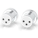 Mevronisshop - lot de 2 capuchons de finition xlr - r�duction du bruit avec isolation ptfe (t�flon) - ...