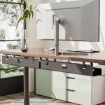 Mevronisshop - lot de 2 plateaux de gestion de c�bles, 120 cm (2 x 60 cm), plateau de c�ble en acier ...