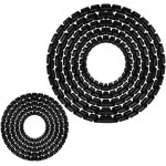 Mevronisshop - 2pcs gaine spirale flexible 4mm et 6mm, 10m cache c�ble de management prot�ge gestion ...