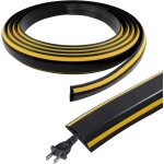 Mevronisshop - 300 cm goulotte passe de cable adhesif au sol, flexible pvc rampe de protection c�ble ...