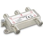 Mevronisshop - 336114 r�partiteur tv antenne tnt 4 sorties � fiche f blind� m�tal, splitter t�l�viseur ...