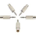 Mevronisshop - 3p�les 3, 5mm (1 / 8'') m�le vers rca femelle connecteur adaptateur st�r�o, adaptateur ...