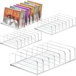 Mevronisshop - lot de 4 �tag�res de rangement transparentes pour cd / dvd en acrylique - support de pr�sentati ...
