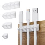 Mevronisshop - 5 pack wire clip kit, gestionnaire de c�bles de bureau, support de pince de c�ble pour ...