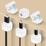Mevronisshop - lot de 6 supports de c�bles magn�tiques adh�sif puissant - organisateur de c�bles de charge ...