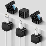 Mevronisshop - lot de 6 supports de c�bles magn�tiques adh�sif puissant - organisateur pour charge, maison, ...