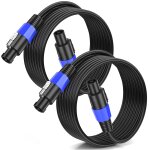 Mevronisshop - 7m 2pack speakon a speakon c�ble haut - parleur m - m pour amplificateur audio 15 guage ...