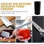 Mevronisshop - bloc � couteaux universel sans couteaux, porte - couteaux amovible en abs, noir avec 19 ...