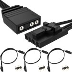 Mevronisshop - c�ble adaptateur rgb 4 broches vers 3 broches pour corsair rgb, cordon de connexion pour ...
