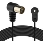 Mevronisshop - c�ble antenne radio fm chaine hifi interieur 75 ohms coaxial fil antenne avec adaptateur ...