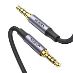 Mevronisshop - c�ble audio jack 3. 5mm trrs 4 p�les double prise m�le st�r�o auxiliaire voiture nylon ...