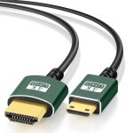 Mevronisshop - c�ble mini hdmi vers hdmi 2m, ultra extr�mement & fin flexible c�ble mini hdmi supporte ...