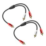 Mevronisshop - c�ble r�partiteur rca en y vers 2 rca st�r�o audio caisson de basses m�le vers m�le c�ble ...