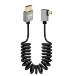 Mevronisshop - c�ble spiral� 4k micro hdtv, 18 gbps 4k@60hz micro m�le vers m�le hdtv2. 0, pour appareils ...