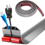 Mevronisshop - cache cable sol, petit canal de c�ble flexible, 3. 0m x 4cm goulotte passe cable sol silicone, ...