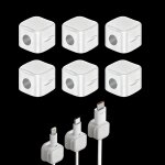 Mevronisshop - clips c�ble lot de 6 organisateur c�ble magnetique pour bureau supports de c�bles autocollants ...