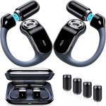 Mevronisshop - couteurs open ear, casque � puissance illimit�e avec bo�tier & batterie rempla�able, ows ...