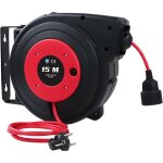 Mevronisshop - d�vidoir mural de c�ble electrique automatique, 15m + 2m, 2300w tambour automatique de ...