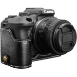 Mevronisshop - eos r10 etui - demi - �tui en cuir pu de qualit� pour appareil photo num�rique sans miroir ...