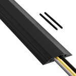 Mevronisshop - fc83b passe c�ble sol, passage plancher, li�geable goulotte de sol, pr�vient les accidents ...