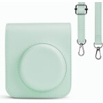 Mevronisshop - housse pour instax mini 12 - etui de protection en cuir pu pour appareil photo instantan� ...