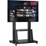 Mevronisshop - jxmstwp supports tv mobiles pour la plupart des �crans de 32 � 100 pouces, avec roulettes ...